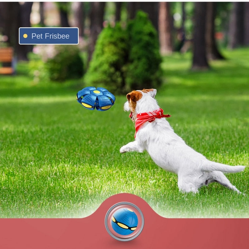 UFO Magic Ball Portable Glowing Flying Toys Creative Fly Saucer Stomp Magic Balls Decompression Flying Flat Throw Disc For Dogs