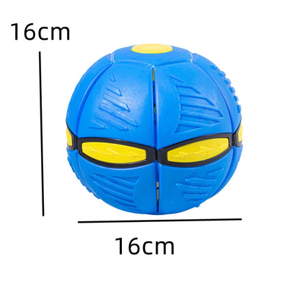 UFO Magic Ball Portable Glowing Flying Toys Creative Fly Saucer Stomp Magic Balls Decompression Flying Flat Throw Disc For Dogs