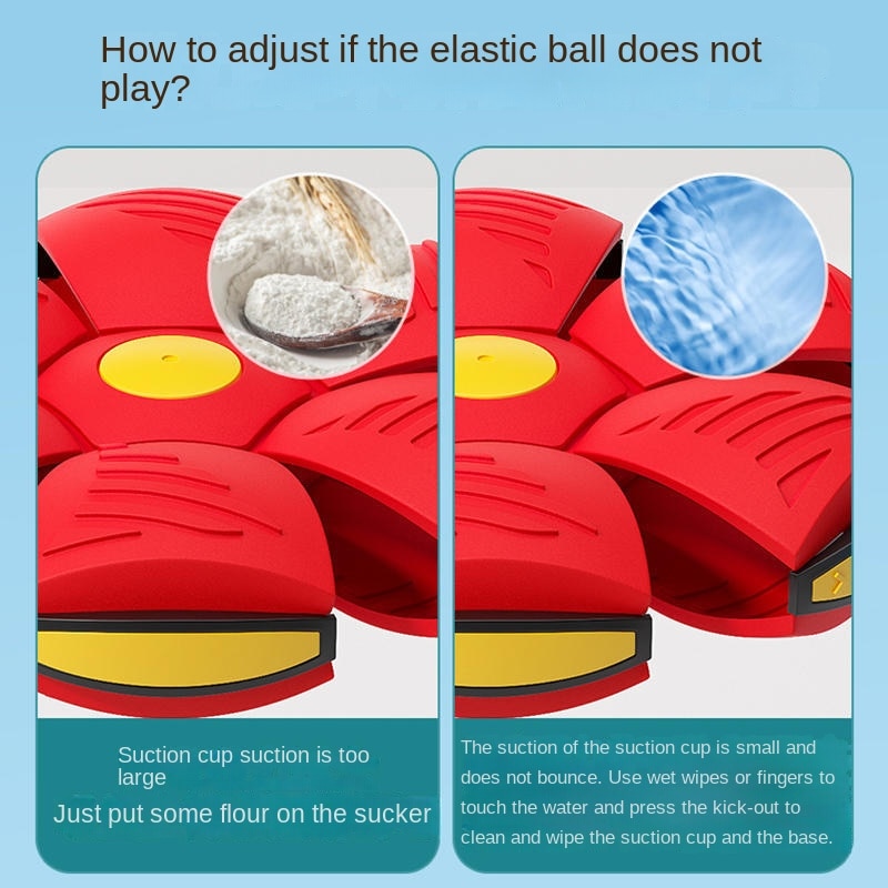 UFO Magic Ball Portable Glowing Flying Toys Creative Fly Saucer Stomp Magic Balls Decompression Flying Flat Throw Disc For Dogs