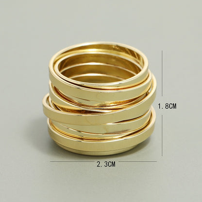 Multi layer Wide Ring For Women Girls Fashion Minimalist Medium-Sized Lady Rings Jewelry Accessories Wholesale Free Shipping