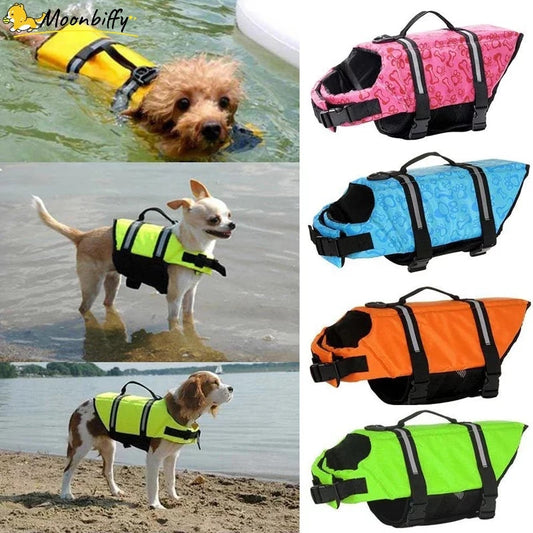 Summer Dog Life Vest Jacket Reflective Pet Clothes Puppy Swimwear Dog Life Jacket Safety Swimming Suit Dog Supplies