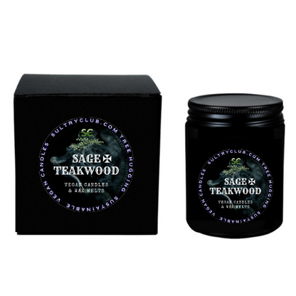 Sage And Teakwood Vegan Candle