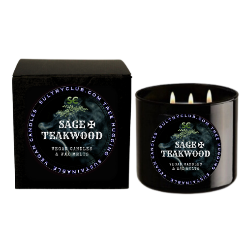 Sage And Teakwood Vegan Candle