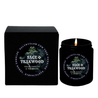 Sage And Teakwood Vegan Candle