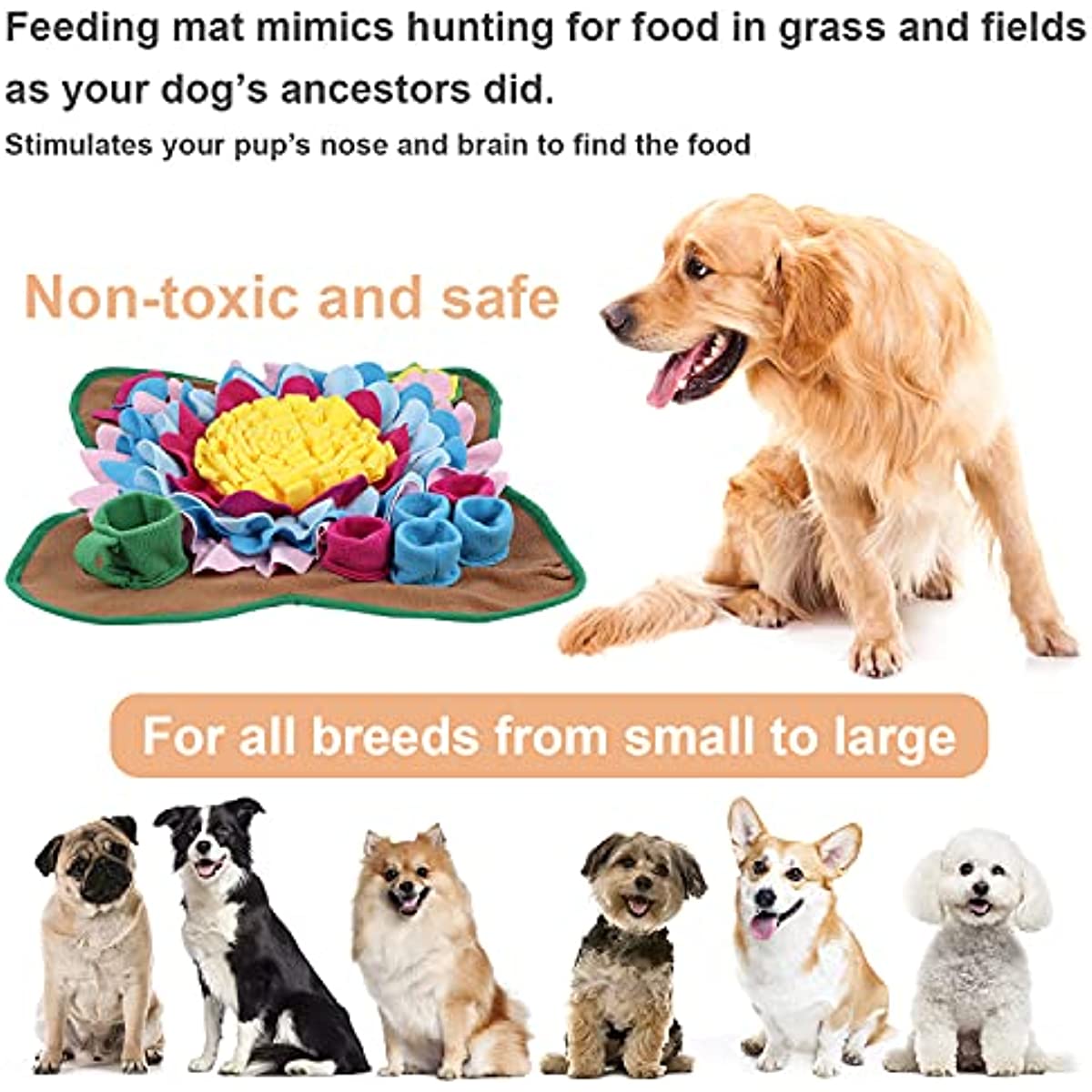 Pet Dogs Snuffle Mat Pet Leak Food Anti Choking Mat Cat Dog Training Blanket Nose Work Toy Pet Slowing Feeding Intelligence Mat