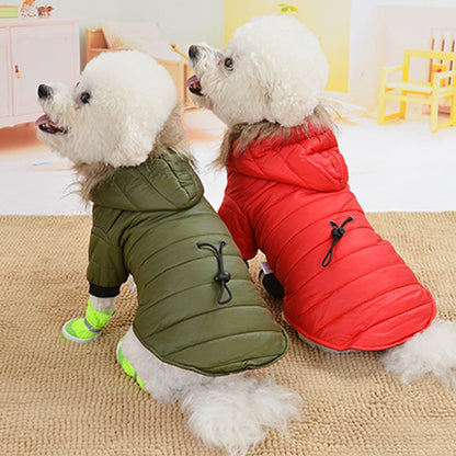 Warm Pet Clothes Autumn Winter Jacket Pet Supplies For Small Medium Dogs Cats Chihuahua Yorkshire Thermal Coat Fur Hood Hoodie