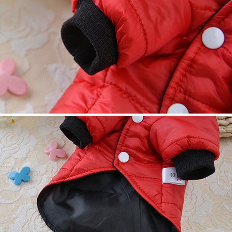 Warm Pet Clothes Autumn Winter Jacket Pet Supplies For Small Medium Dogs Cats Chihuahua Yorkshire Thermal Coat Fur Hood Hoodie