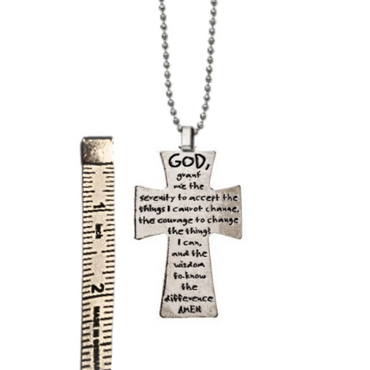 Serenity Prayer Cross Necklace