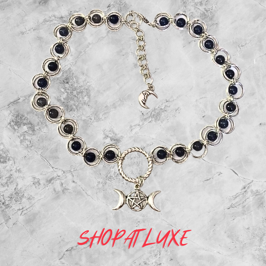 Triple Moon Goddess Choker