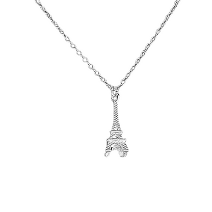 Eiffel Tower Fine Silver Necklace