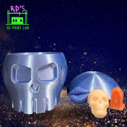 Metallic 3D Skull With Gothic Wax Melts