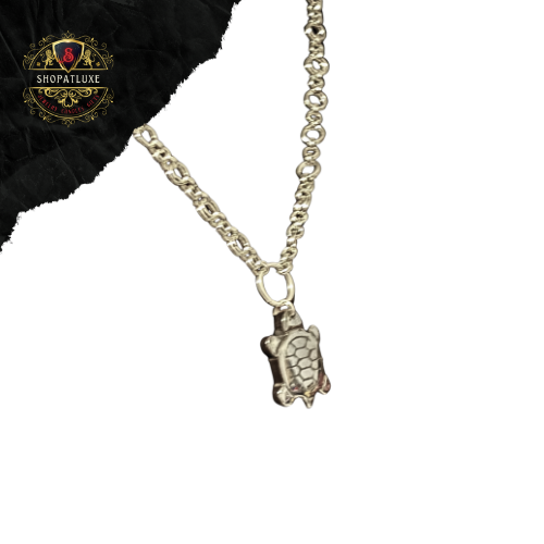 Stone Turtle Chainmail Necklace