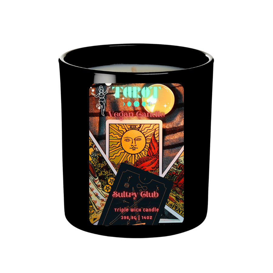 TAROT VEGAN CANDLE: Black Tea & Sage