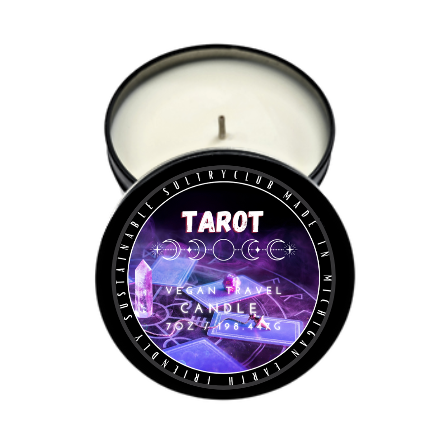 TAROT VEGAN CANDLE: Black Tea & Sage