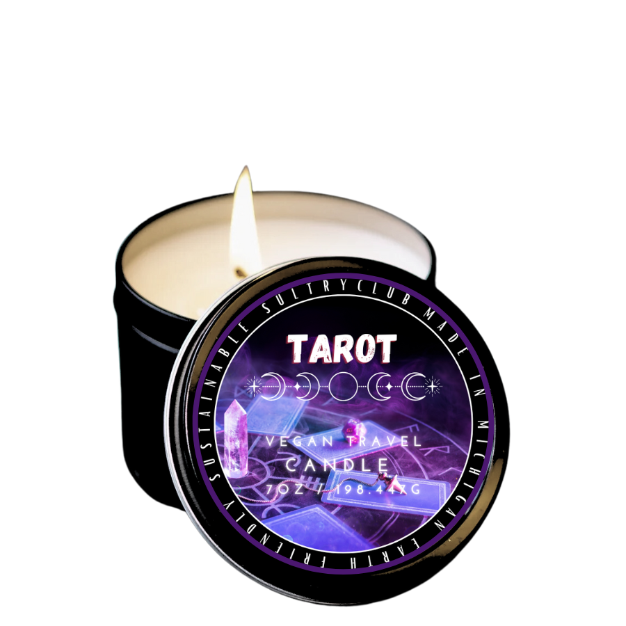 TAROT VEGAN CANDLE: Black Tea & Sage