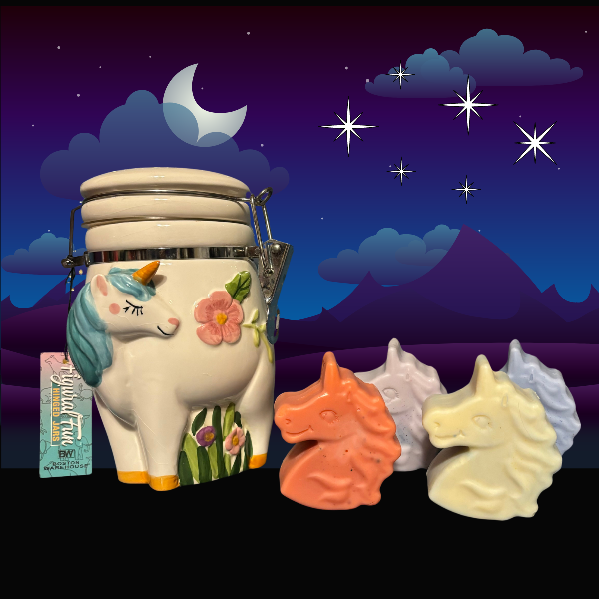 Unicorn Container & Wax Melts (NAG CHAMPA)