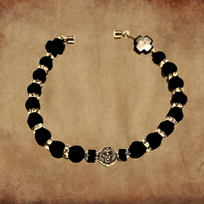 XXL Lion's Head Lava Rocks Bracelet