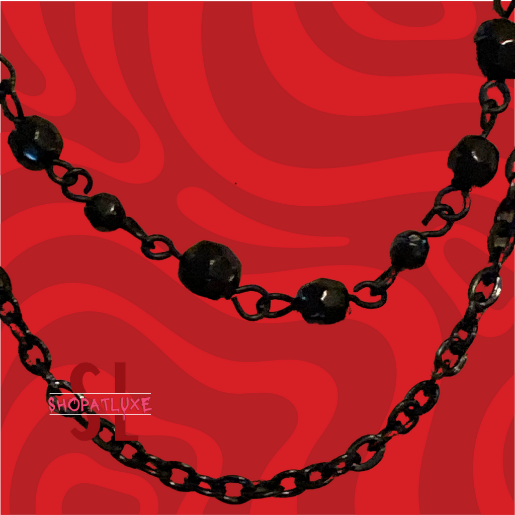 Yin Yang Helix Barbell And Ear Cuff And Chain Earring