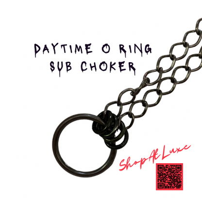 Black Steel Daytime Choker Necklace With O-Ring