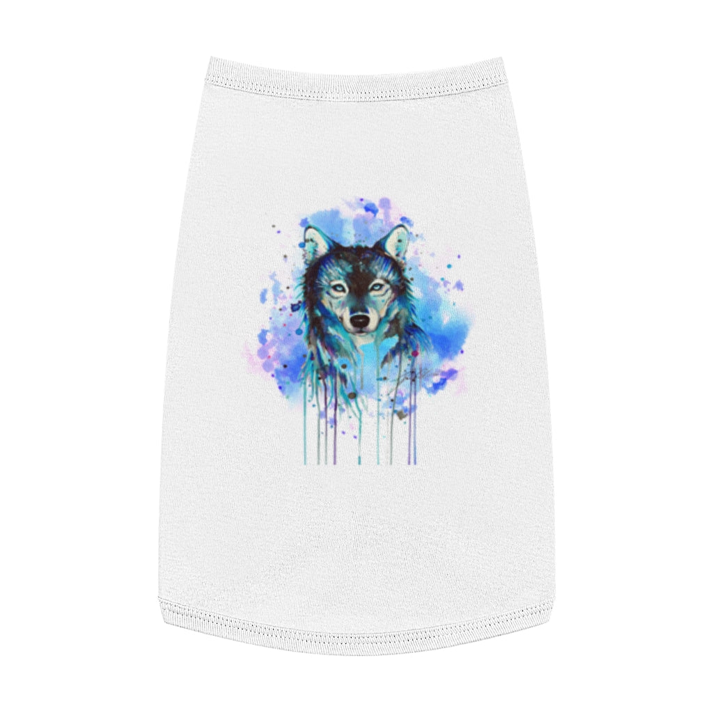 Wolf Tattoo Graphic Pet Tank Top