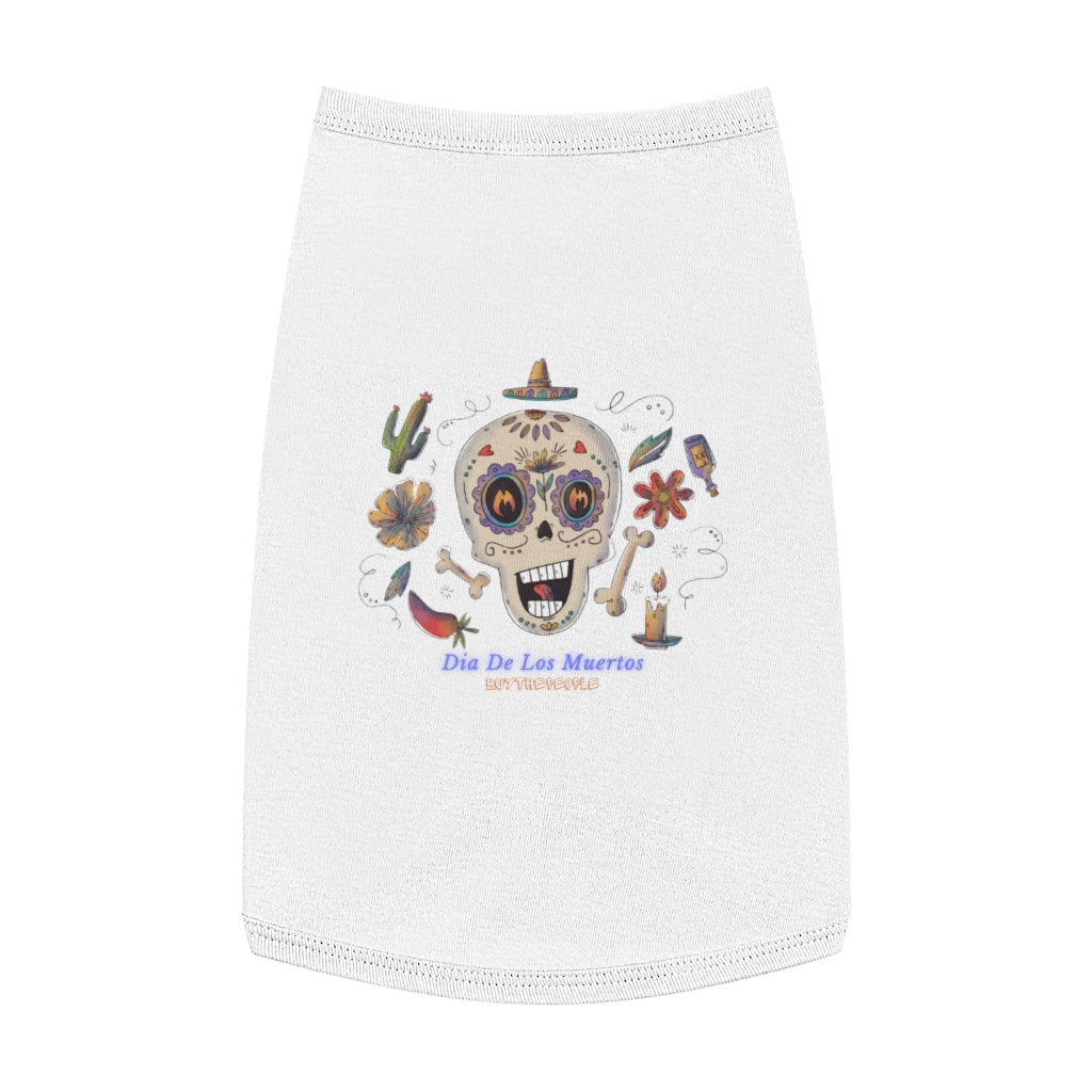 Dia De Los Muertos Happy Skull Pet Tank Top