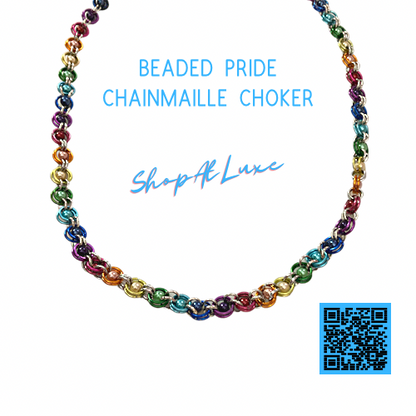 Beaded Pride Chainmaille Choker