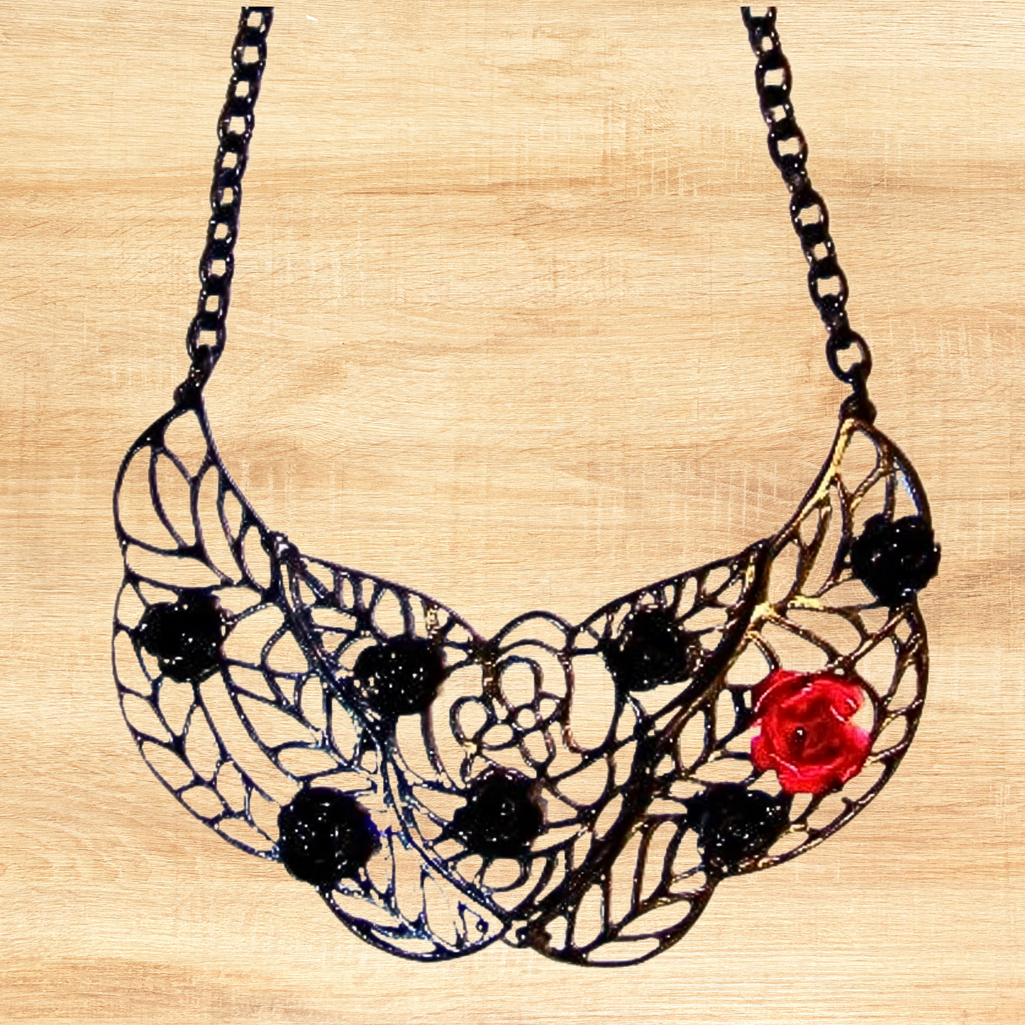 Rose Embellished Statement Necklace!