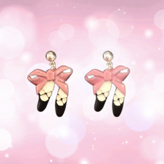 Ballet Dance Slippers Novelty Earrings