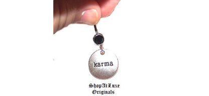 Karma 14g Steel Belly Ring