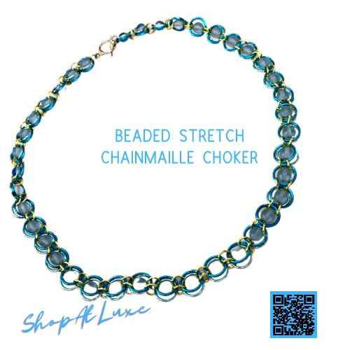 Beaded Chainmaille Stretch Choker
