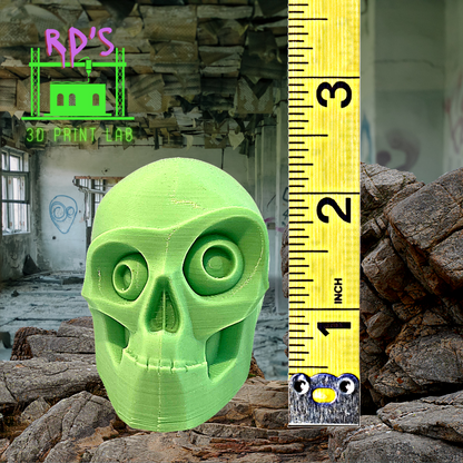 CRAZY EYES SKULL 3D PRINTED FIGURE