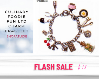 Culinary Foodie Fun Charm Bracelet