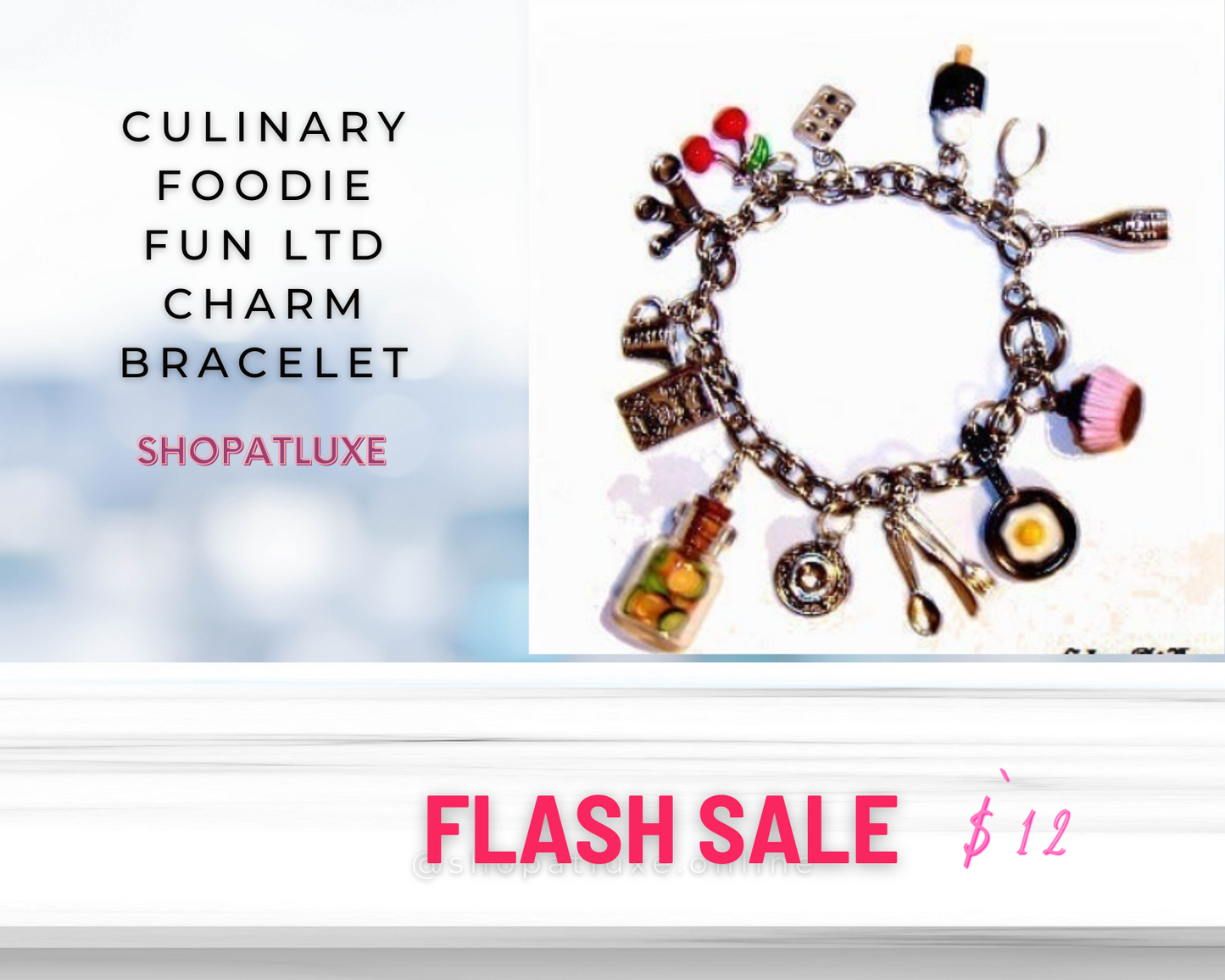 Culinary Foodie Fun Charm Bracelet