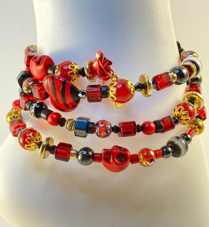 Dia De Los Muertos Luxe Wrap Bracelet