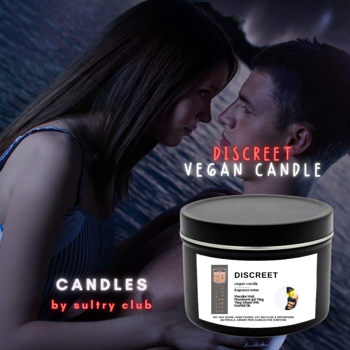 DISCREET 8 Oz Vegan Candle