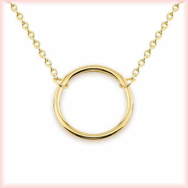 Discreet Daytime Open Circle Necklace