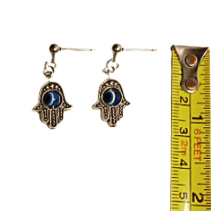 Eye of Horus Hamsa Hand Earrings