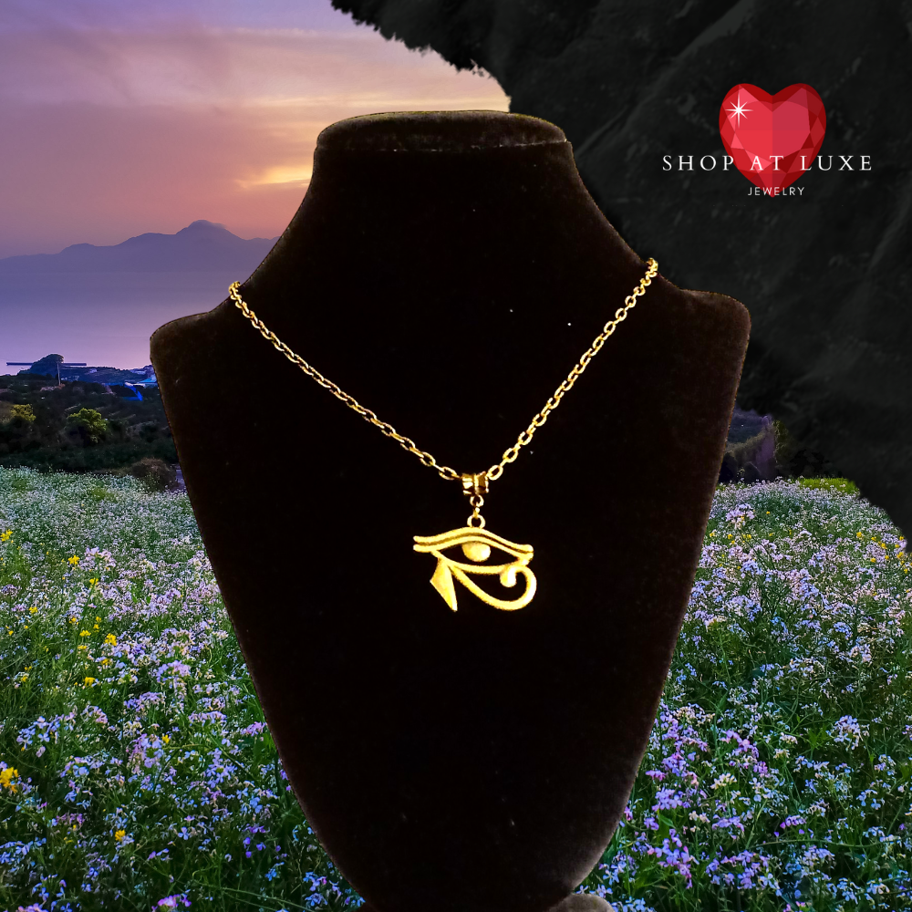 Eye of Horus Antique Bronze Necklace