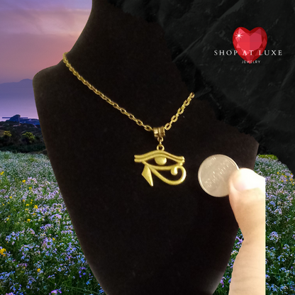 Eye of Horus Antique Bronze Necklace