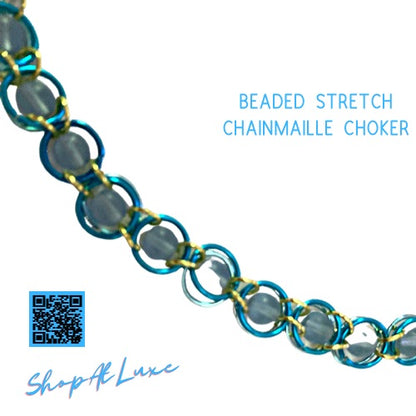 Beaded Chainmaille Stretch Choker