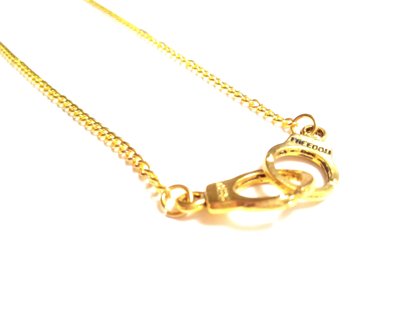 Freedom Handcuffs Necklace In Goldplating