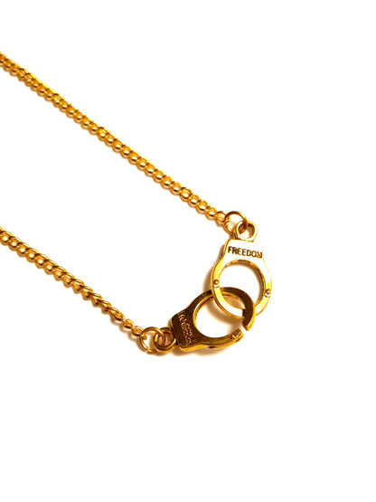 Freedom Handcuffs Necklace In Goldplating