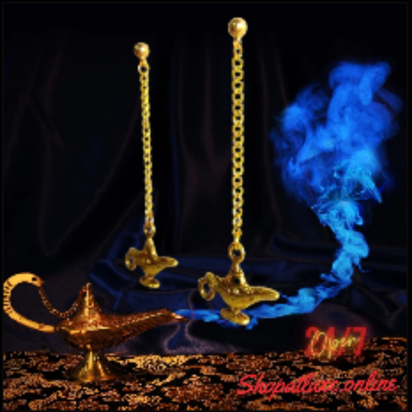 Genie's Lamp Dangle Earrings