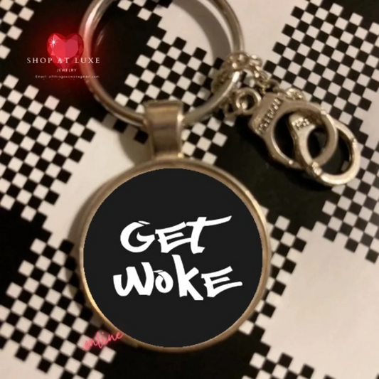 Get Woke Peaceful Protest Keychain