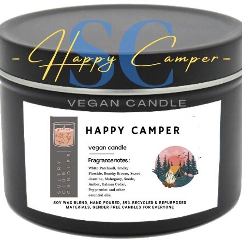 HAPPY CAMPER 8 Oz Vegan Candle