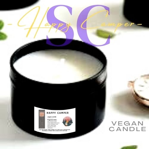 HAPPY CAMPER 8 Oz Vegan Candle