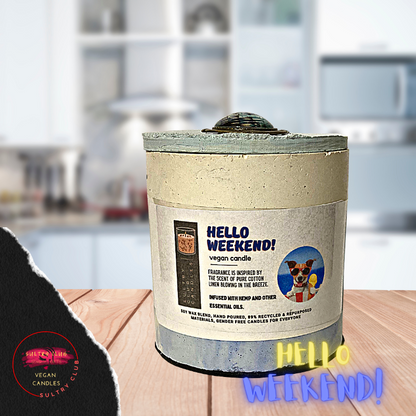 HELLO WEEKEND CEMENT VEGAN CANDLE