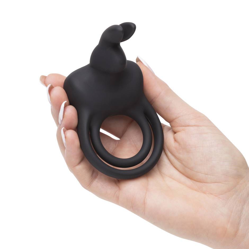 Happy Rabbit Stimulating Usb Rechargeable Cock Ring Black
