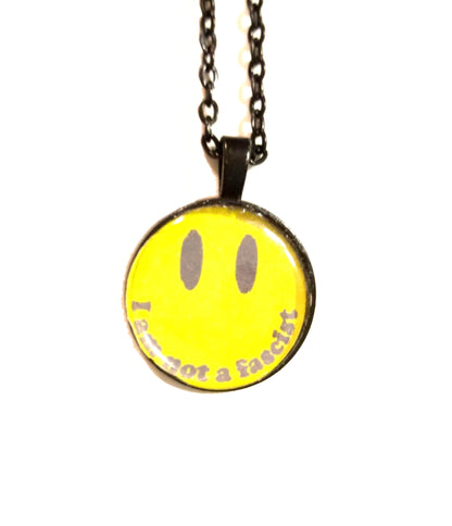 I Am Not A Fascist Smiley Face Necklace