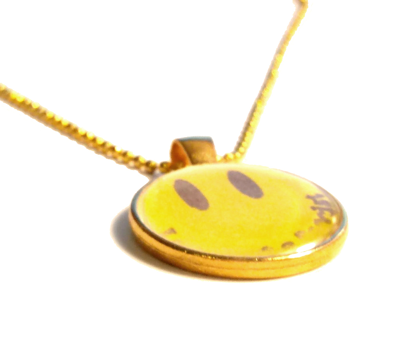 I Am Not A Fascist Smiley Face Necklace